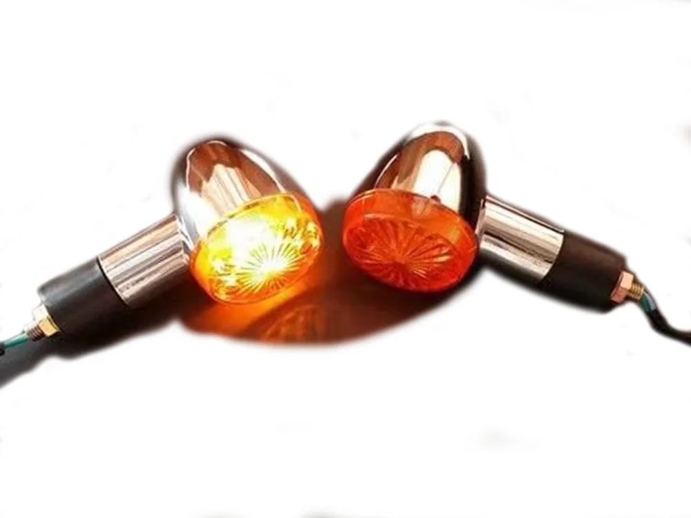 Мотоциклетные Ретро 10 мм поворотники светильник лампа индикатора для Cruiser Cafe Racer