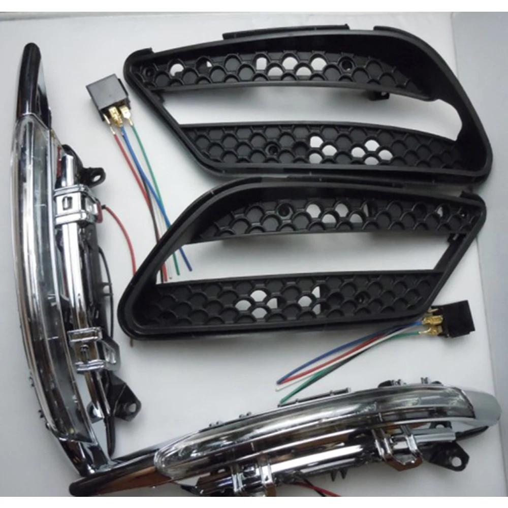 2 шт. DRL для Mercedes benz W204 C260 C300 sport 2007 2008 2009 2010 2011 дневные ходовые огни Противотуманные