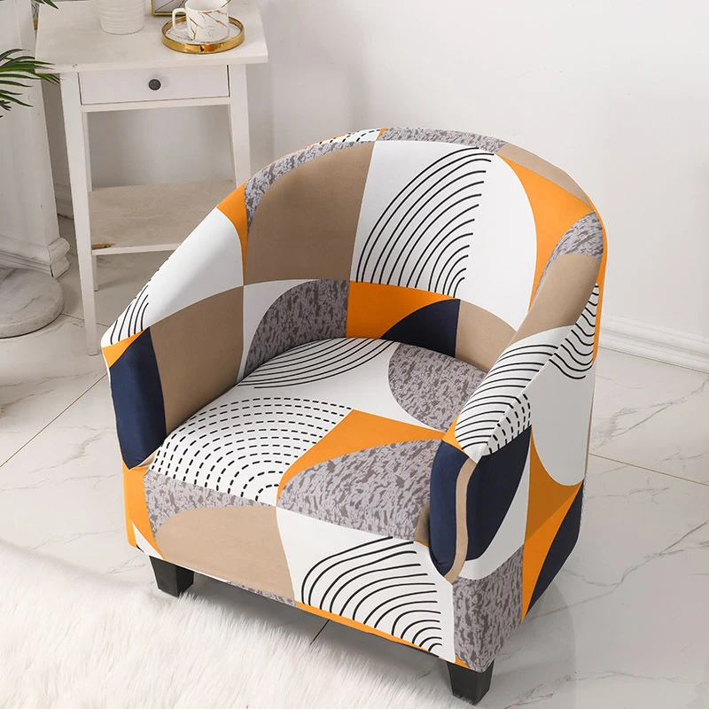 

Floral Printed Elastic Club Tub Chair Cover Stretch Armchair Cover Sofa Cover for Living Room Couch Furniture Protector Cover