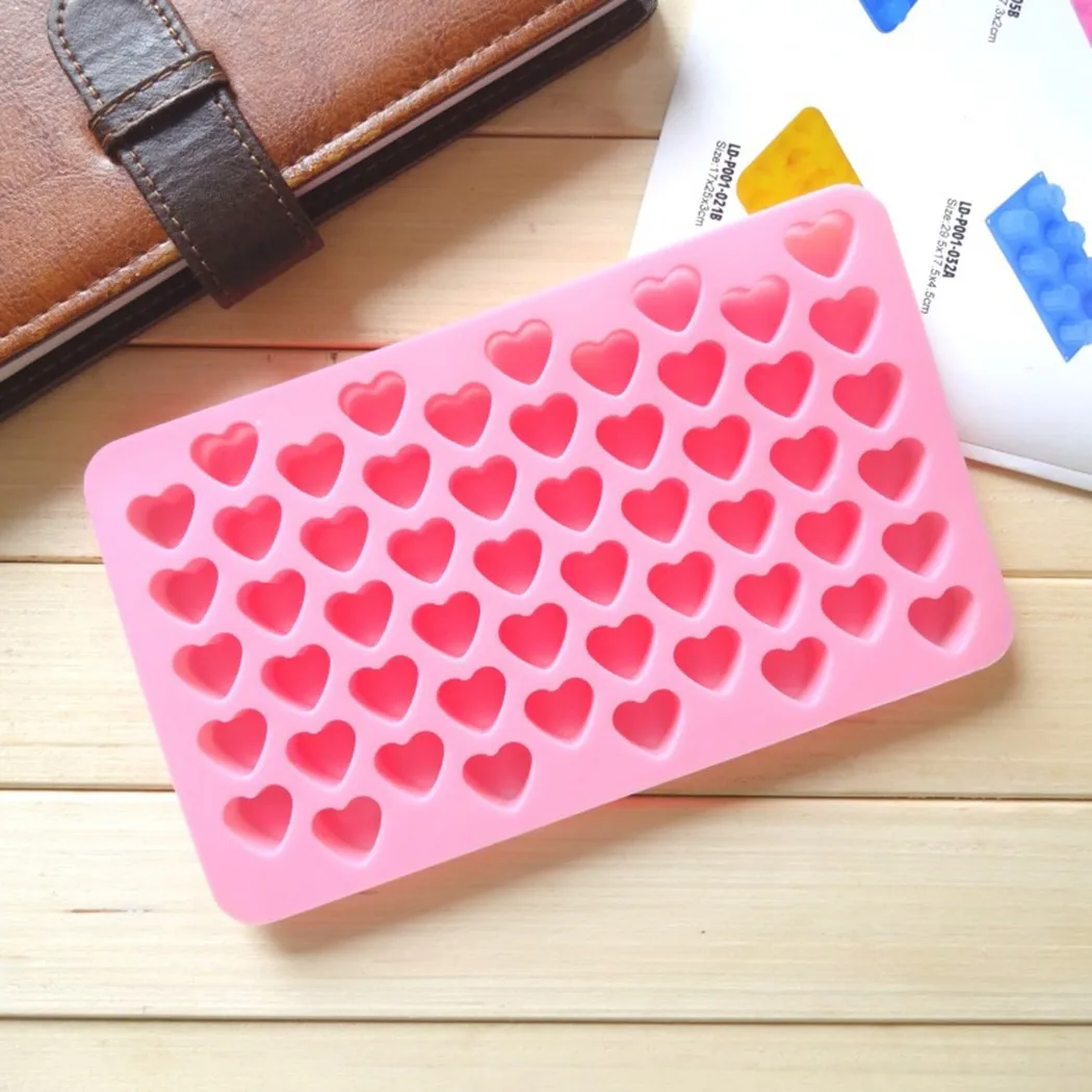 

55 Slot Mini Heart Love Shape Chocolate Cake Mold Silicone Muffin Soft Candy Oven Bake Safe Candy Mould Eco Freindly Handmade