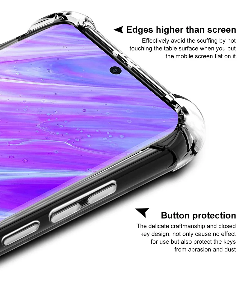 Чехол-накладка IMAK Для Samsung Galaxy S20 Ultra Plus FE из мягкого ТПУ прозрачный - купить по