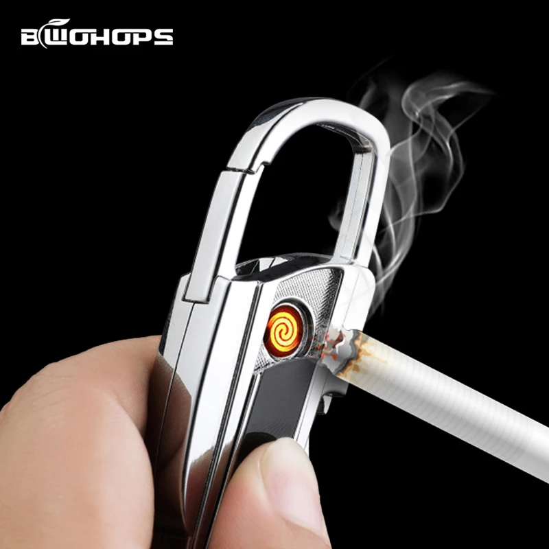 Usb-брелок Электронная зажигалка классический карманный мини легкий складной для активных занятий инструмент Аксессуары для сигарет зажигалки