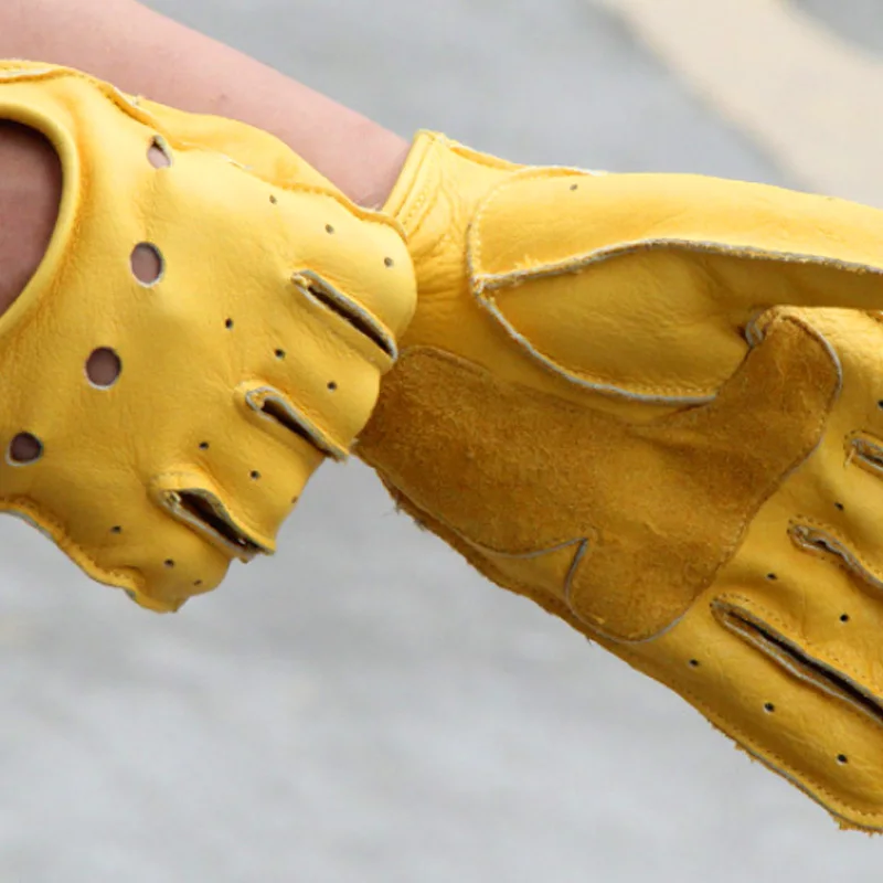 Motorcycle Gloves Goatskin Leather Moto Summer Breathable Motorbike Riding Full Half Finger Guantes | Спорт и развлечения