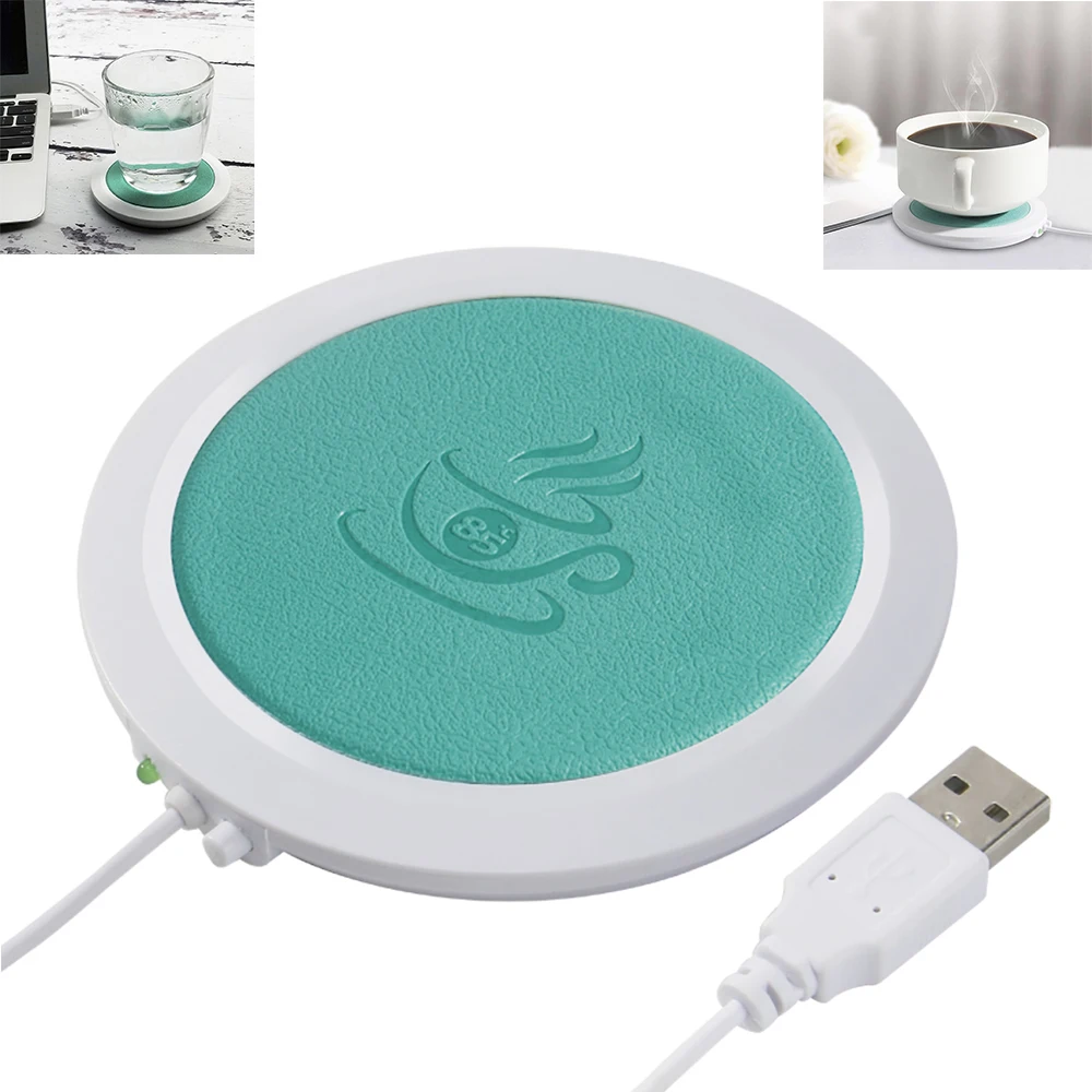 USB Грелка коврик теплая чашка коврик нагревательное устройство офисный Кофе Чай грелка коврик стол PU термостойкая электрическая изоляция подставка
