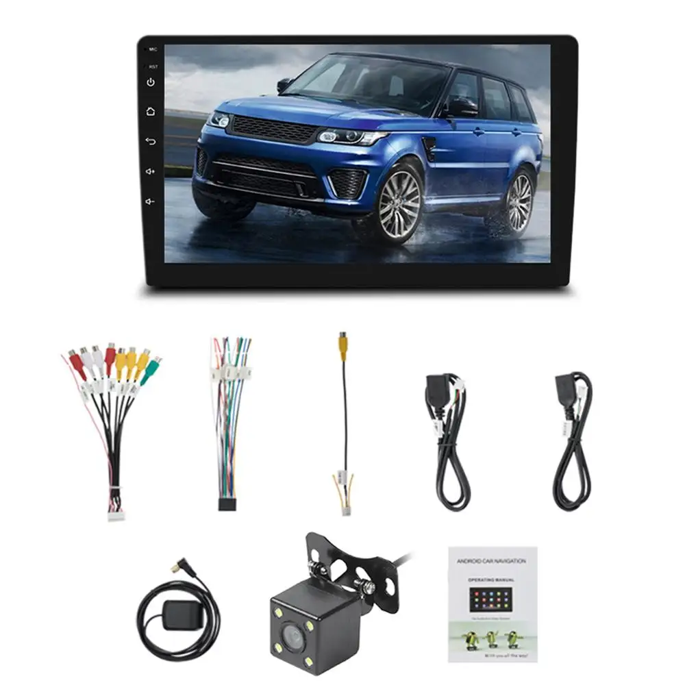 10101 10,1 дюймов сенсорный экран Android 8,1 Стерео gps Navi FM радио MP5 плеер Поддержка рулевого колеса управления видео выход - Цвет: with Camera