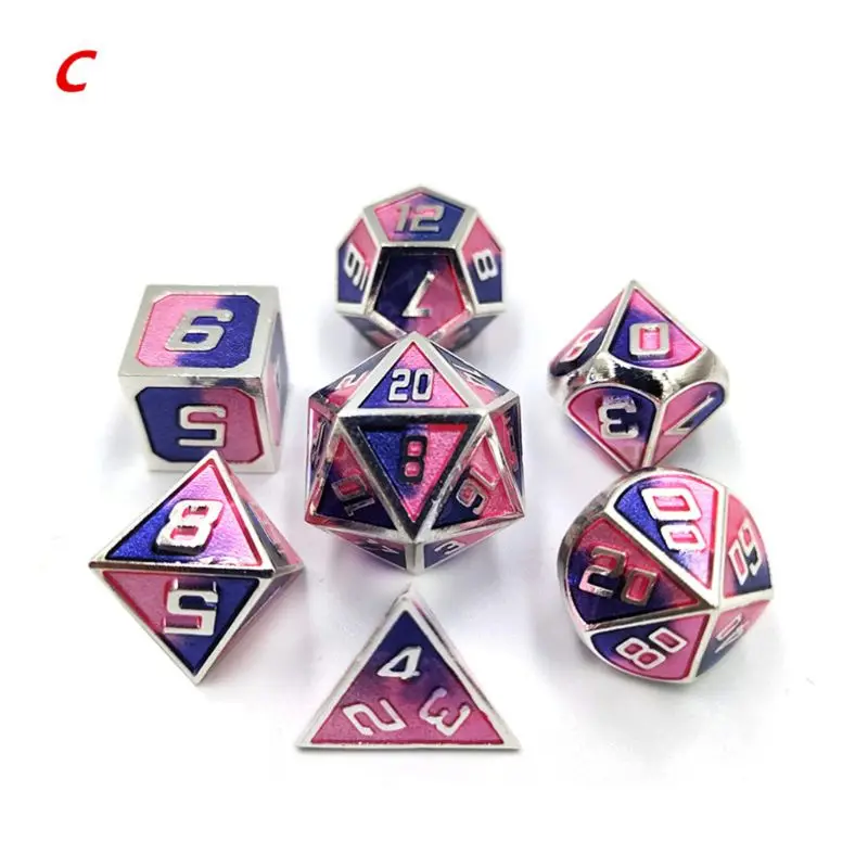 

7 шт., набор металлических костей для настольных игр