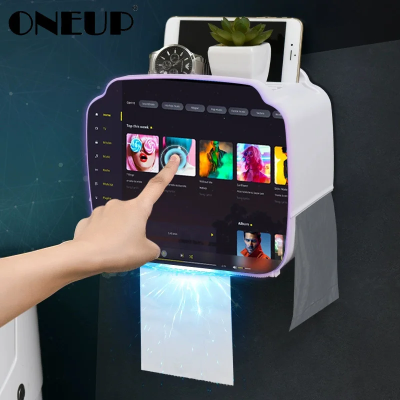 Портативный держатель для туалетной бумаги ONEUP, пластиковый водонепроницаемый дозатор для туалетной бумаги, аксессуары для ванной комнаты - изображение