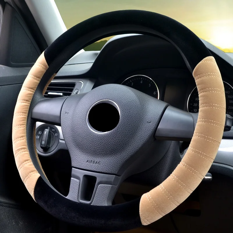 2019 авто чехол на руль зимний плюшевый бамбуковый теплый и нескользящий
