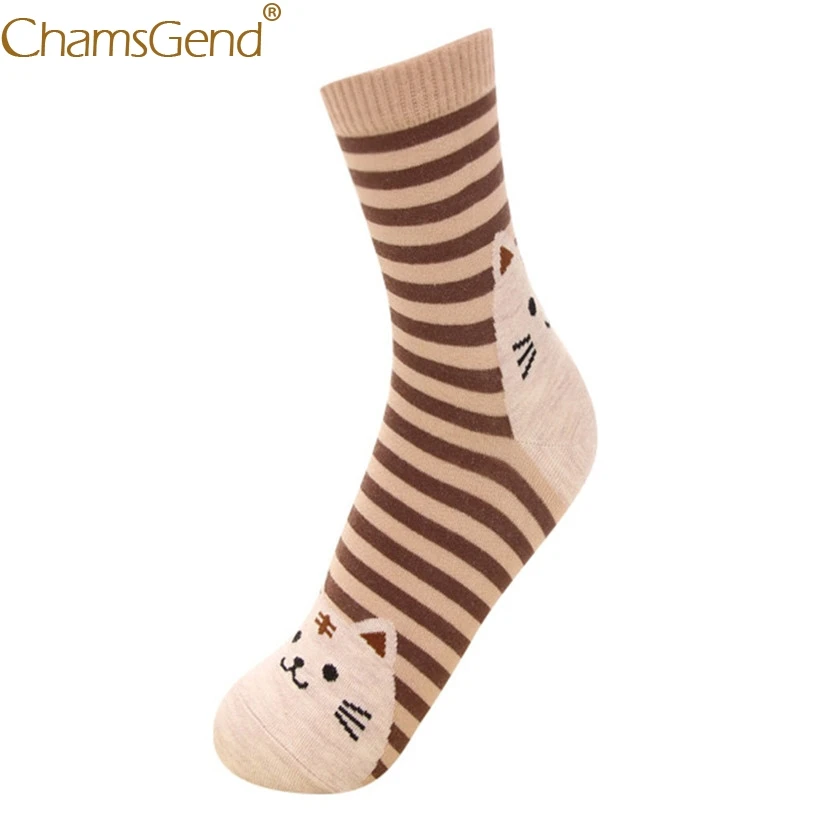 1 пара женские хлопковые носки в полоску | Женская одежда