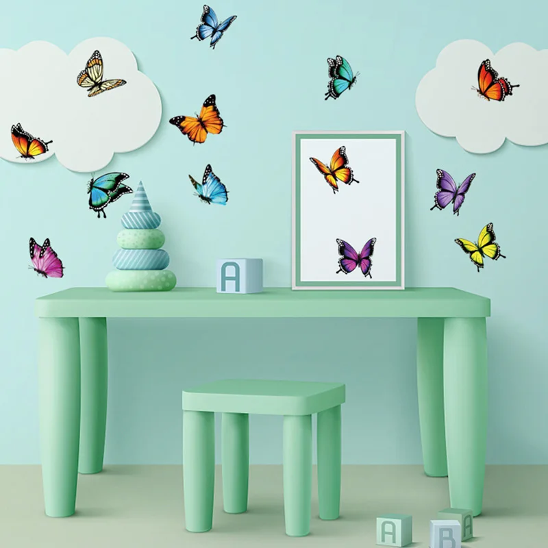 3Pcs/Sheet Butterfly Stickers Diary Sealing Label Sticker Decal Travel DIY Scrapbooking Planner Albums Decoration - купить по
