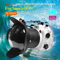 seafrogs professional waterproof camera bag for sony a7riva 28 70mm 90mm 16 35mm lens port underwater 40m130ft diving housing