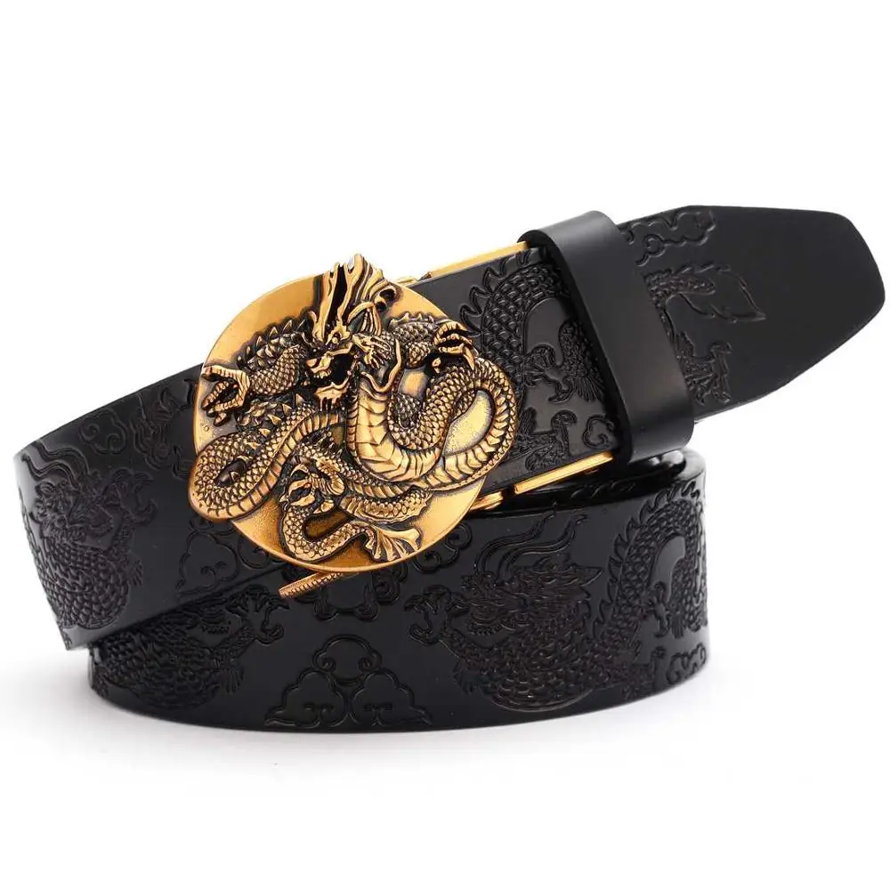 Для мужчин из натуральной кожи, платье пояс с автоматическим BuckleFashion кожа Ремни со съемными Пряжка из сплава - Цвет: black 1