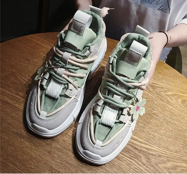 

2021 Spring Women Casual Sport Shoes New Designer Fashion Hot Sale Girl Comfortable Sneakers Petal Platform Shoes