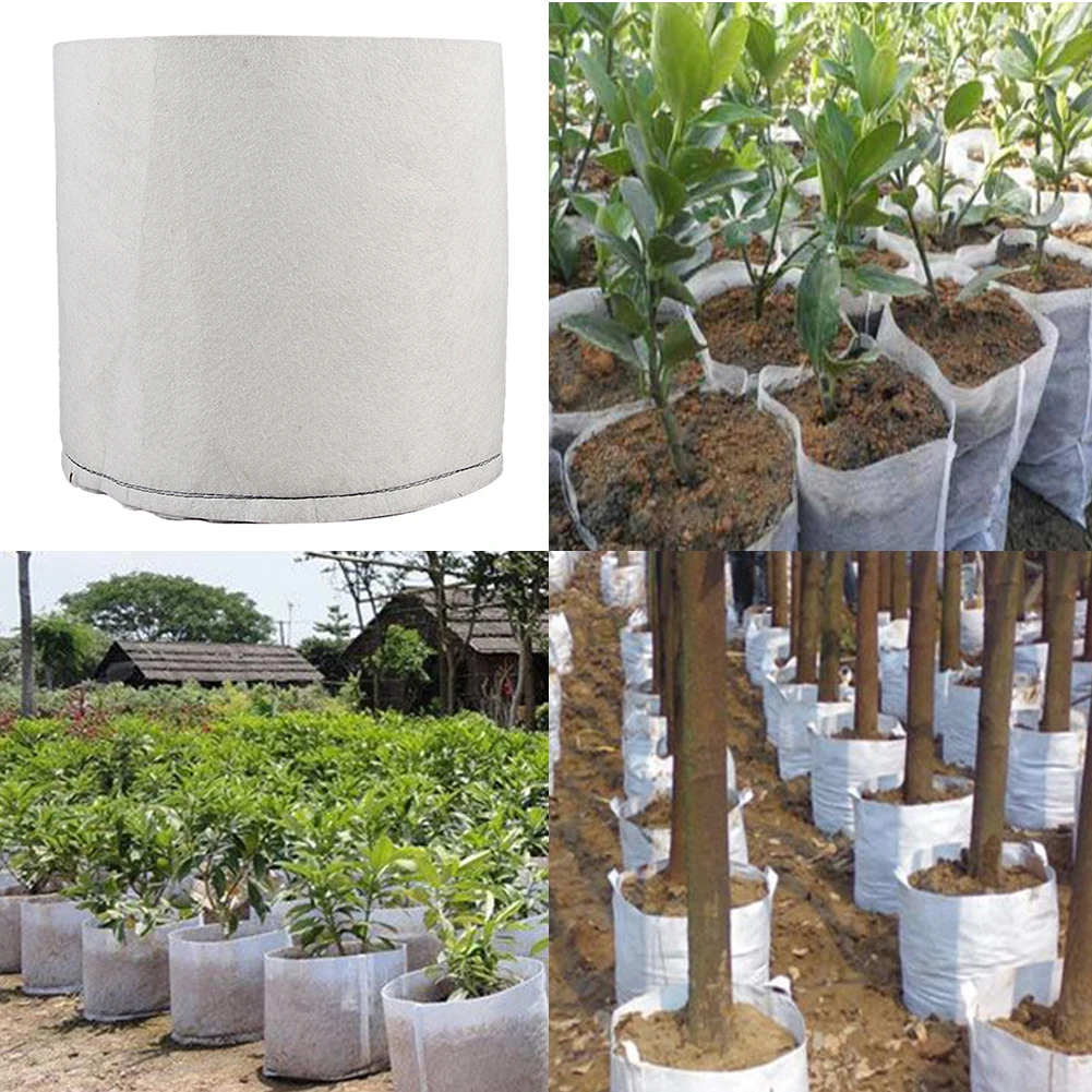 

Seedling Bag Non Woven Nursery Bag Wholesale Thick Degradable Container Cup Tree Planting Bag for Home Garden 10PCS S