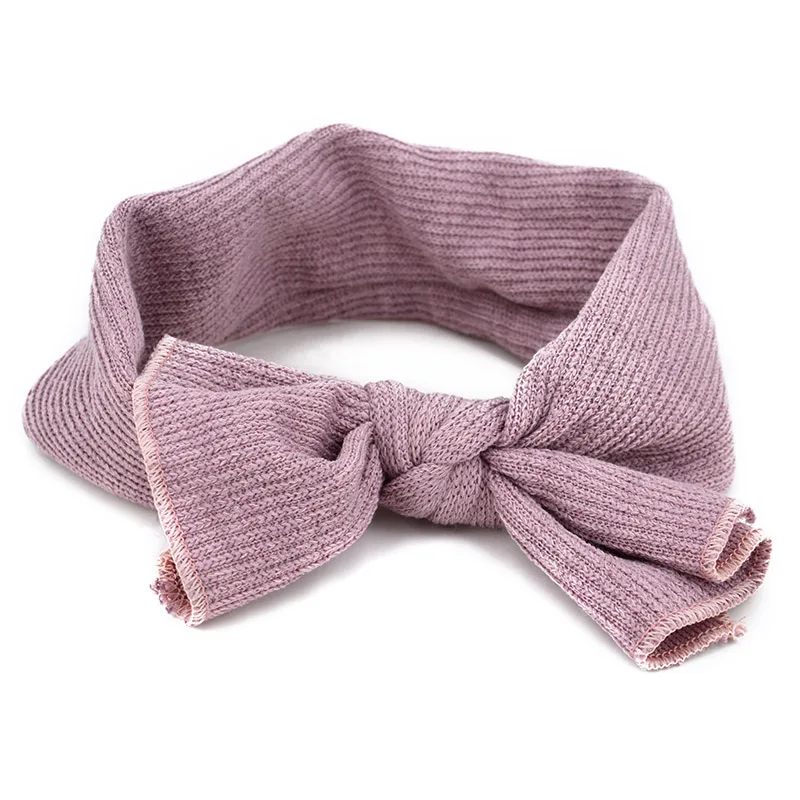 style2 pink Симпатичные для маленьких девочек повязка на голову вязаный, для новорожденных с бантом, Haarband тюрбан детские повязки на голову с головными повязками для Детские волосы для девочек Аксессуары - Цвет: style2 pink