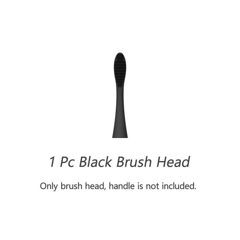 Black Brush Head Электрическая зубная щетка с силиконовой головкой, usb зарядка, зубная щетка, звуковая волна, вибрация всего тела, водонепроницаемая, пять режимов щетки - Цвет: Black Brush Head