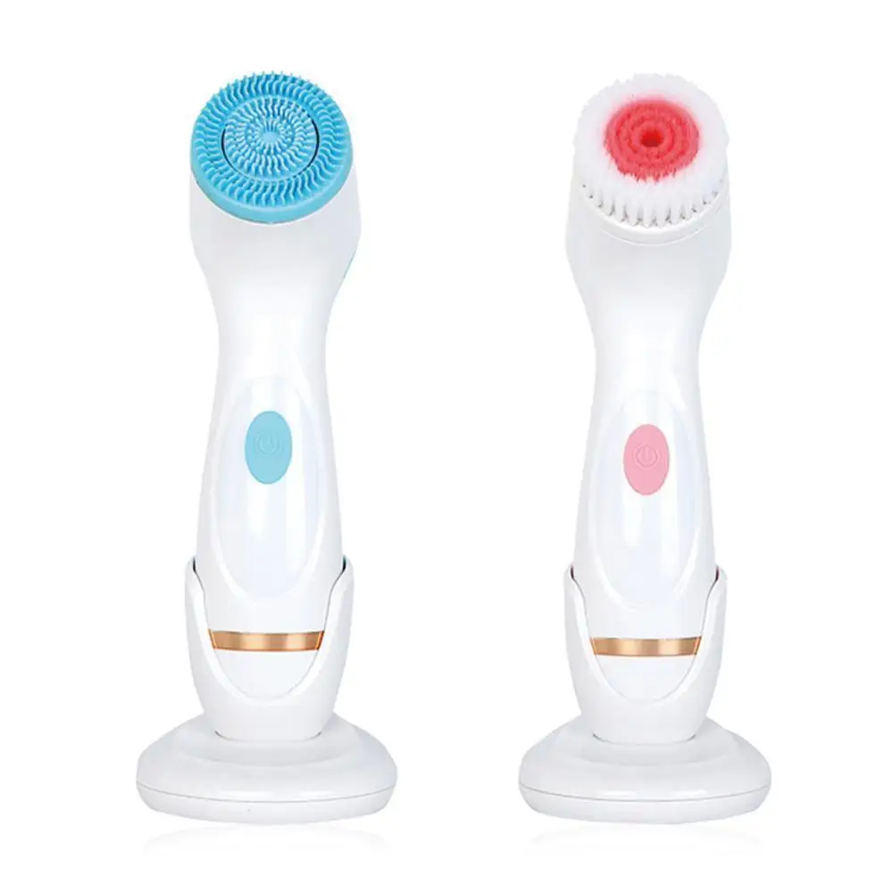 

Cleansing brush rotating brush set system for deep skin cleaning and blackhead removal machine