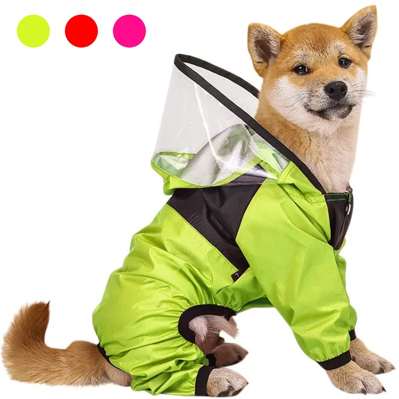 

Pet Dog Raincoat Dog Face Pet Clothes Jumpsuit Waterproof Dog Coat Dog Waterproof Dog Clothes Pet Coat Transparent PU Waterproof