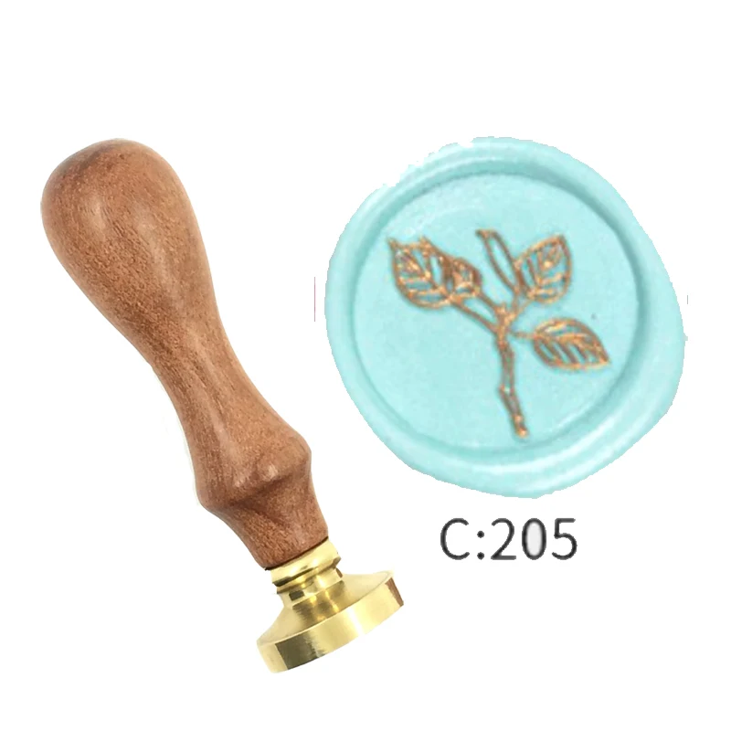 

С натуральным растительным экстрактом листьев воск штамп изысканный Краски деревянной ручкой, DIY старинная печать в стиле ретро, персонали...