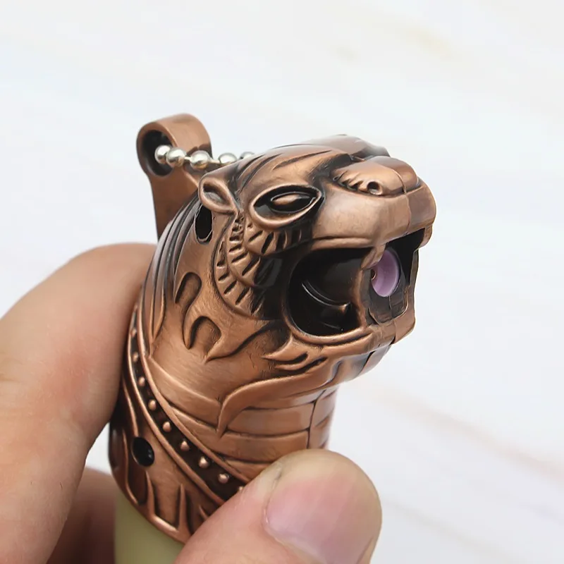 Пистолет с головой тигра зажигалка струйный турбо распылитель Бутановая газовая