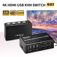 4 port hdmi compatible kvm switch 4k 2 port usb hdmi kvm switch for 2 pc laptop sharing 1 hdmi monitorubs mouse keyboard