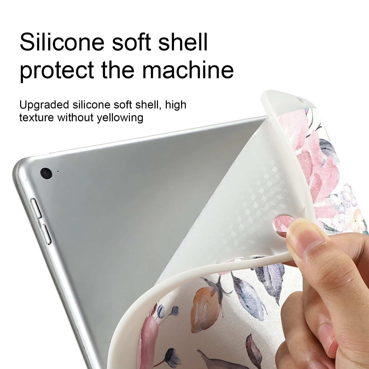 Чехол в стиле ретро с цветами и листьями для Apple IPad 10 2 2019 Кожаный противоударный