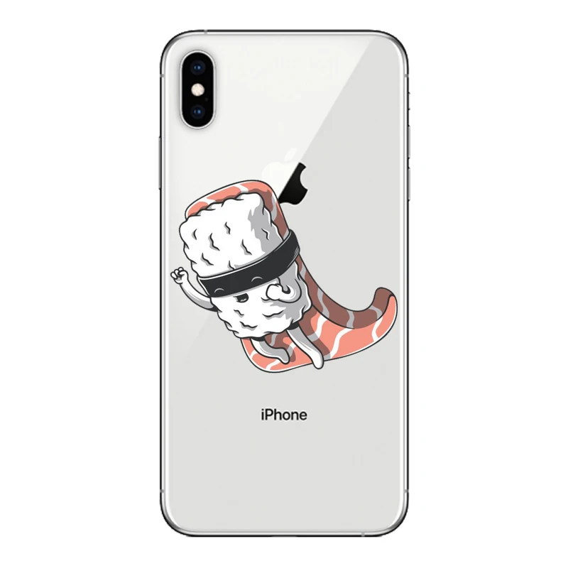 Силиконовый мягкий чехол для телефона с рисунком суши мопса iPhone 11 11Pro X XS MAX 6 6s 7 8