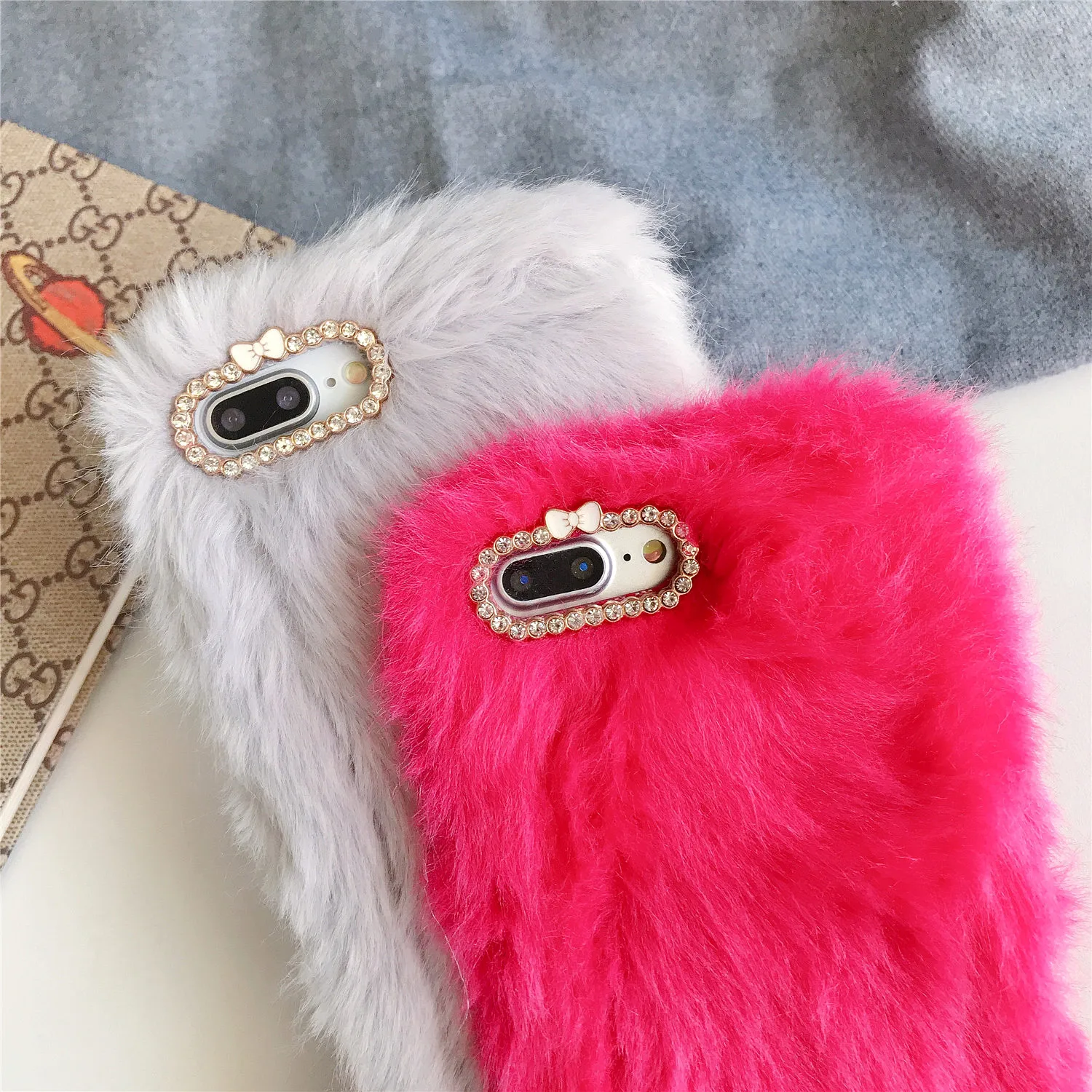 Милый теплый плюшевый чехол для телефона с бриллиантами huawei P9 P10 P20 P30 pro lite plus mate 9 10