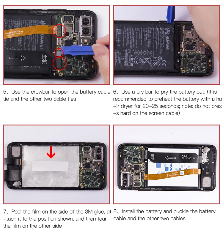 Nohon Аккумулятор для huawei Honor 10 8 7A 7C 5C P9 плюс P8 P9 P10 Lite P20 HB396285ECW HB366481ECW Замена Bateria инструменты