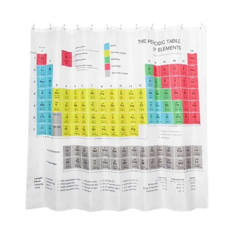 12 крючков не деформирующаяся прочная занавеска для ванной с печатным рисунком