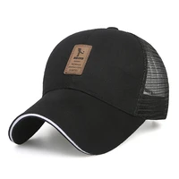 adults trucker mesh cap cotton twill mesh adjustable trucker baseball cap outdoor sport sun hat hiking cap fishing hat