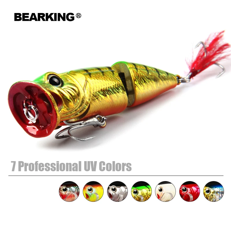 Bearking брендовая качественная попперская рыболовная приманка 1 шт. лазерная
