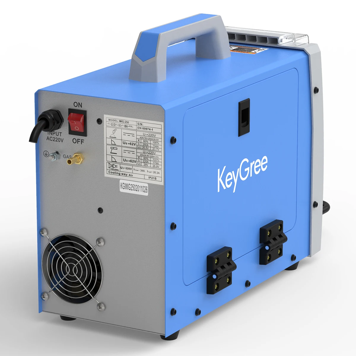 KeyGree 250a портативный синергический сварочный аппарат CO2 MIG 3 в 1 Stick/MIG/Left TIG