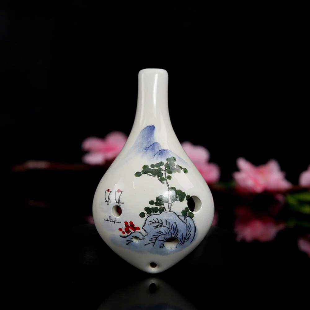 Керамический музыкальный инструмент с 6 отверстиями для любителей и учеников |