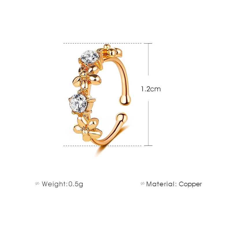 

QW-EJ019 Womens Fashion Korean Earrings Jewelry for Women Clip on Earrings fake piercing Gift Flowers Earrings for Women 2020