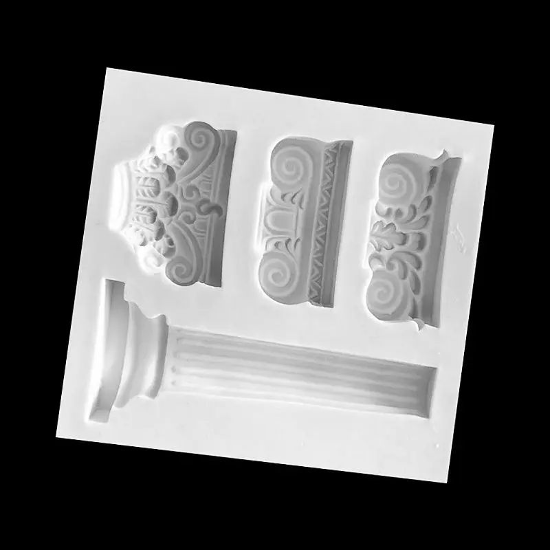 Европейский ретро римский шаблон в виде колонны силикагелевые формы для сахара
