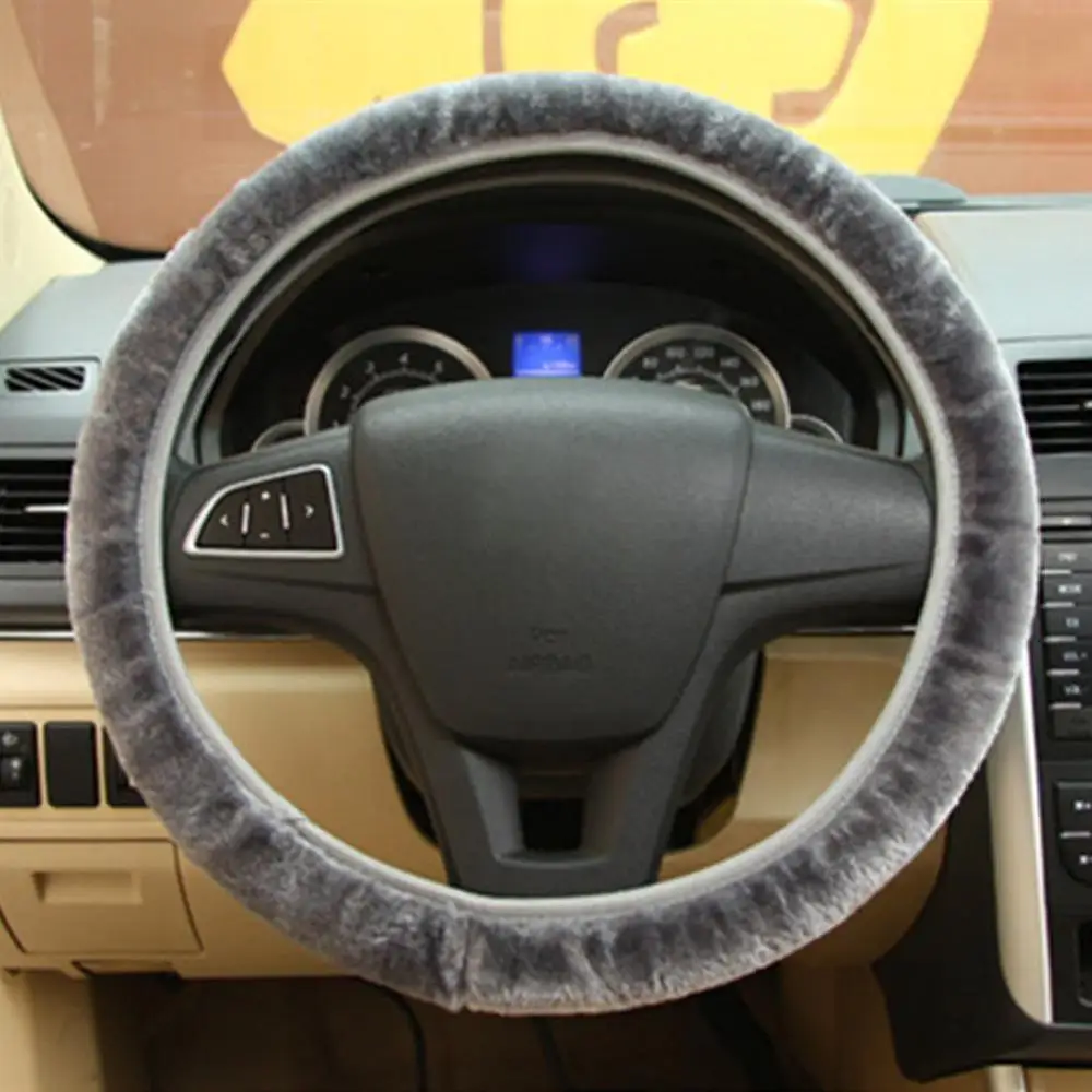 Высококачественный мягкий плюшевый автомобильный чехол на руль сделай сам