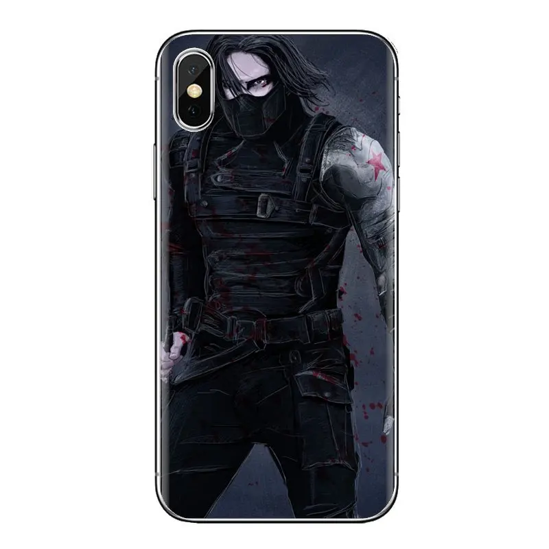 winter soldier Captain America Silicone Phone Cases For Xiaomi Mi4 Mi5 Mi5S Mi6 Mi A1 A2 5X 6X 8 9 Lite SE Pro Max Mix 2 3 2S |