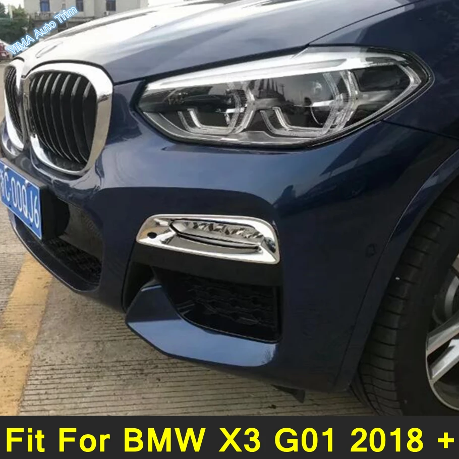 

Lapetus Front Fog Lights Lamps Cover Foglight Trim Bezel Molding Styling Garnish Fit For BMW X3 G01 2018 - 2020 ABS Accessories