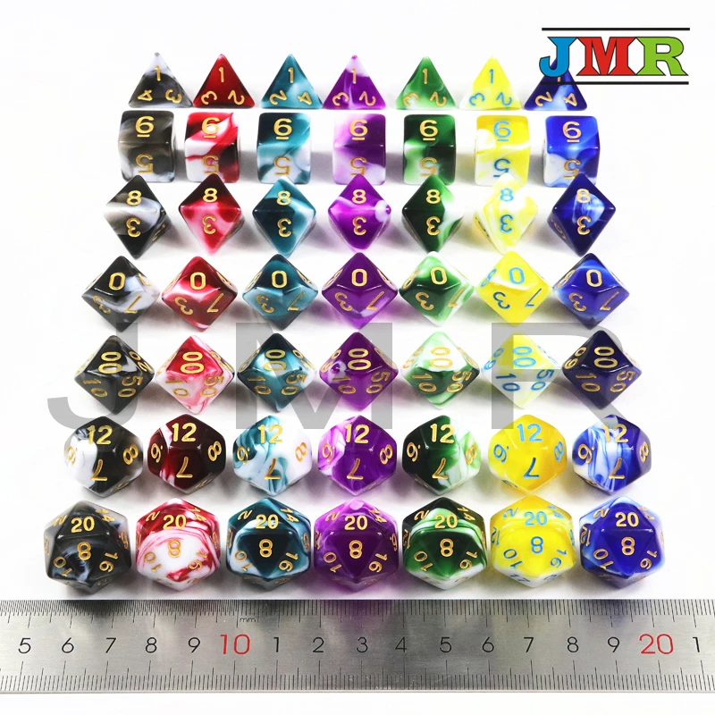 Высокое качество Горячая Туманность кости 7 набор D4 D6 D8 D10 D % D12 D20 для настольных