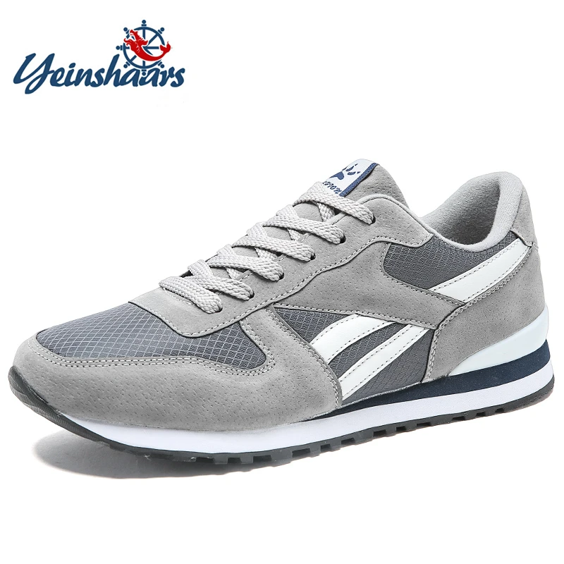 

Кроссовки YEINSHAARS мужские из натуральной кожи, Повседневные Дышащие сникерсы на шнуровке светильник Кая нескользящая обувь для прогулок, на ...
