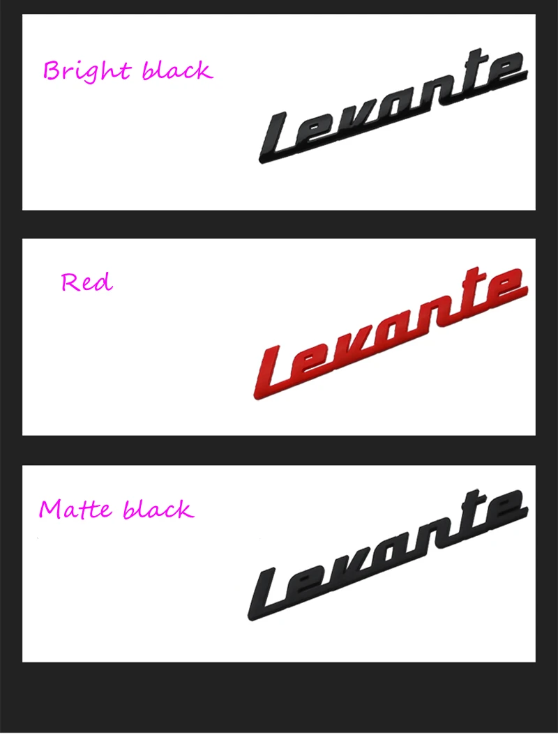 

For Maserati Granturismo Quattroporte Ghibli Levante GT Trunk Logo Car Emblem Badge Styling Stickers Accessories