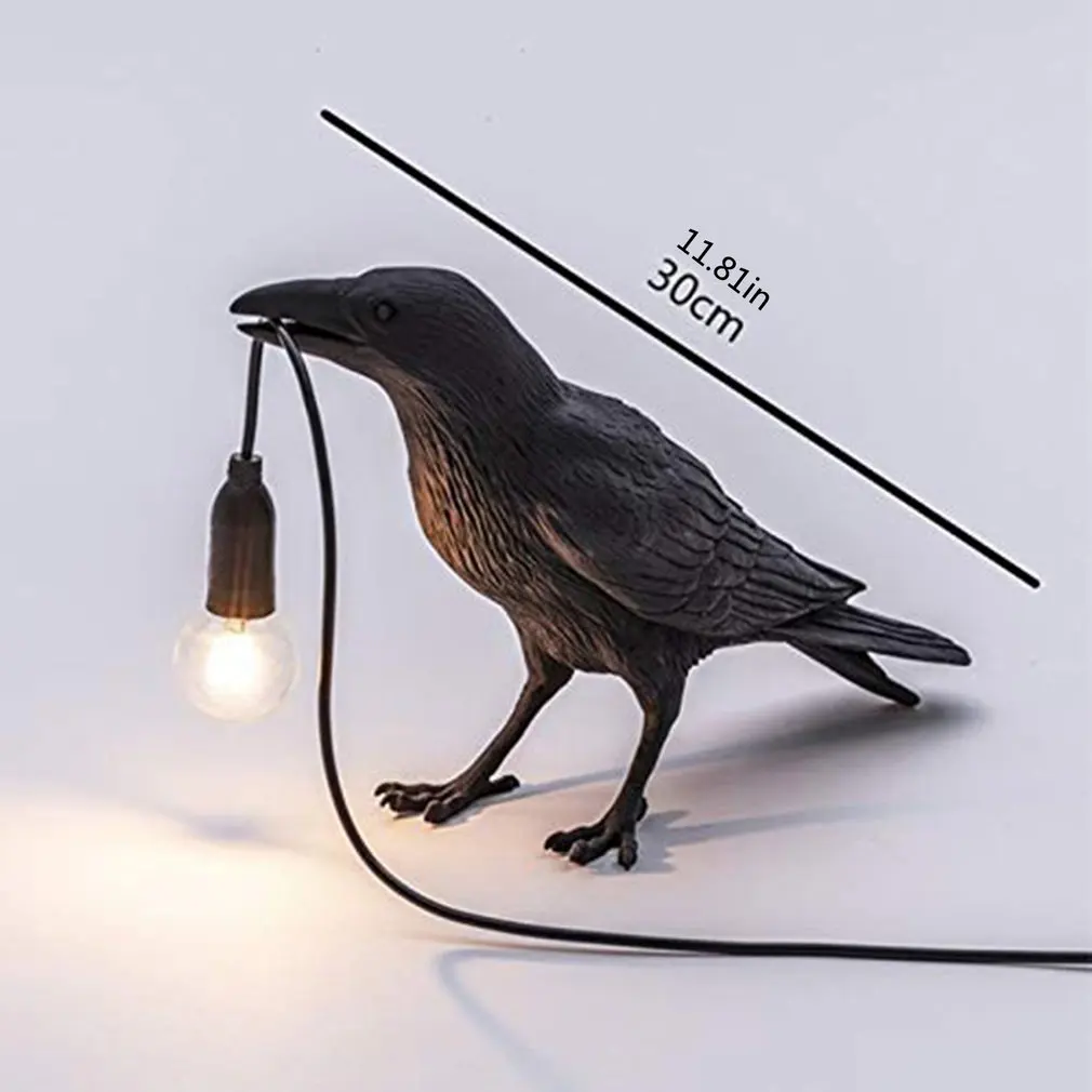 

Modern Nordic Resin Bird Table Lamp Italian Bird Lamp Crow Desk Lamp Free Shipping For Living Room Bedroom Dining Room Light