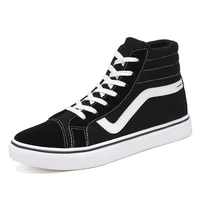 new high top canvas shoes trendy all match male hong kong style student high top sneakers