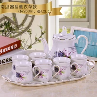 camellia bone china coffee set british porcelain tea set ceramic pot creamer sugar bowl teatime teapot coffee cup mug coffeeware