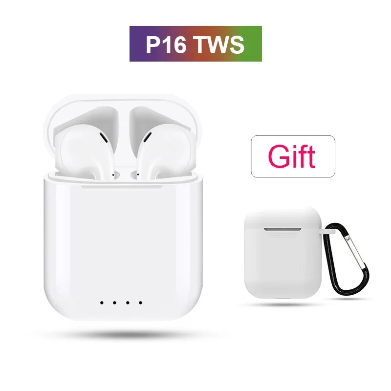 

TWS P16 Bluetooth 5.0 Wireless Earphones 4D Stereo Sound Earbuds Headphones with iOS and Android Devices