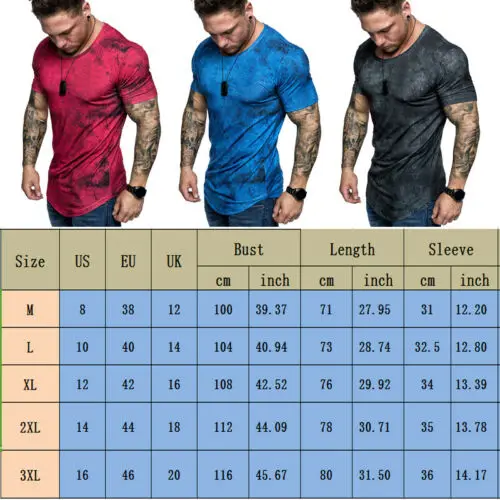 

Men's Gym T-Shirt Casual Crew Neck Short Sleeve Sports Top Muscle Bodybuilding T-Shirt Tee Trendy Slim Fit Summer Clothing
