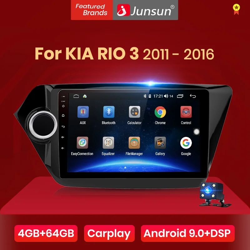 Junsun 4G+ 64G CarPlay DSP Android 8,1 автомобильный Радио Мультимедиа Стерео Аудио плеер gps 2 Din для hyundai Santa Fe 2 2006-2012 без DVD