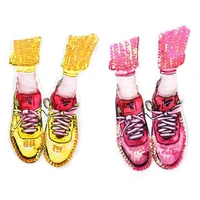 sequins patch ins color shoes patches for clothing sequined large biker badge strange things stickers diy clothes gifts