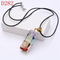 7 chakra natural stone pendant necklace for women men reiki healing energy pendulum necklaces choker chain jewelry